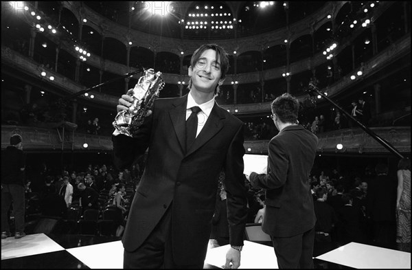 02/22/2003. Backstage of the 28th "Cesar" Awards in the Theatre du Chatelet