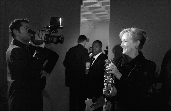 02/22/2003. Backstage of the 28th "Cesar" Awards in the Theatre du Chatelet