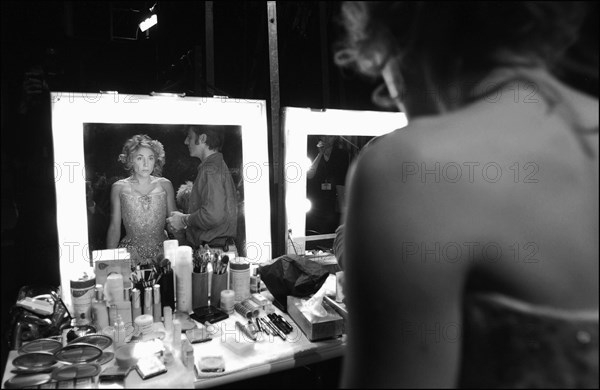 02/22/2003. Backstage of the 28th "Cesar" Awards in the Theatre du Chatelet