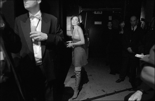 02/22/2003. Backstage of the 28th "Cesar" Awards in the Theatre du Chatelet