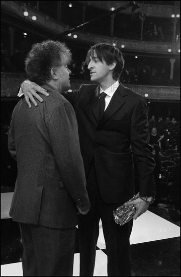 02/22/2003. Backstage of the 28th "Cesar" Awards in the Theatre du Chatelet