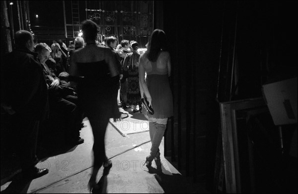 02/22/2003. Backstage of the 28th "Cesar" Awards in the Theatre du Chatelet