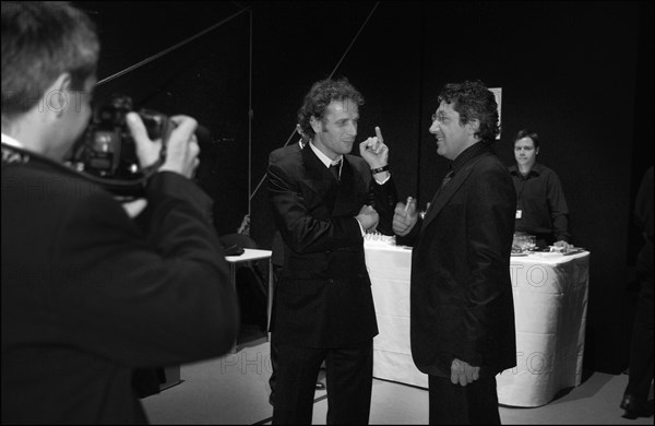 02/22/2003. Backstage of the 28th "Cesar" Awards in the Theatre du Chatelet