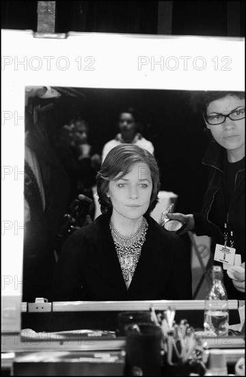 02/22/2003. Backstage of the 28th "Cesar" Awards in the Theatre du Chatelet