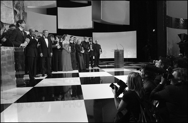 02/22/2003. Backstage of the 28th "Cesar" Awards in the Theatre du Chatelet