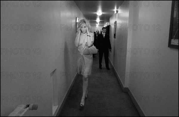 02/22/2003. Backstage of the 28th "Cesar" Awards in the Theatre du Chatelet