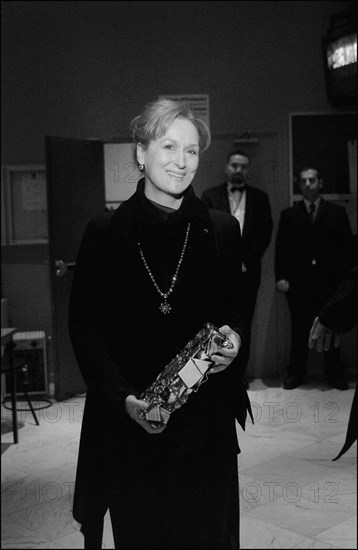 02/22/2003. Backstage of the 28th "Cesar" Awards in the Theatre du Chatelet