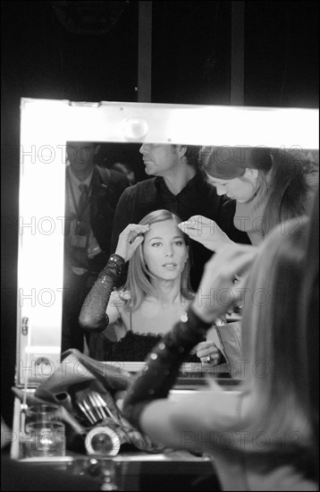 02/22/2003. Backstage of the 28th "Cesar" Awards in the Theatre du Chatelet