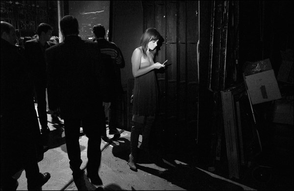 02/22/2003. Backstage of the 28th "Cesar" Awards in the Theatre du Chatelet