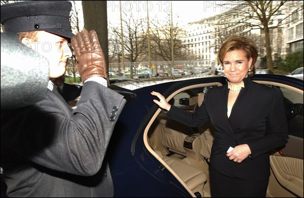 03/10/2003. Queen Rania of Jordan and Grand Duchess Maria Teresa of Luxembourg visit the UNESCO in Paris