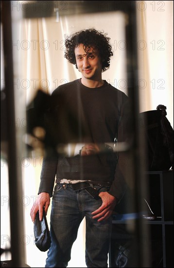 03/13/2003. Close up Jerome Dreyfuss, fashion stylist in his studio