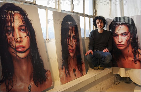 03/13/2003. Close up Jerome Dreyfuss, fashion stylist in his studio