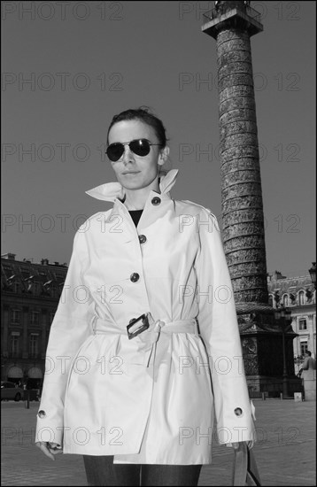 05/00/2003. EXCLUSIVE Elodie Bouchez tries gowns on at Armani's before the 56th Cannes Film