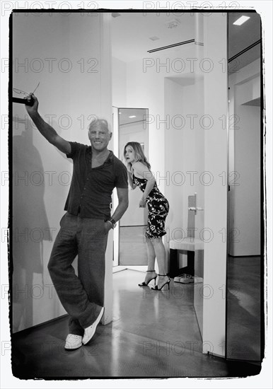 09/00/2003.  Giorgio Armani receives first the "Rodeo Drive Walk of Style" prize