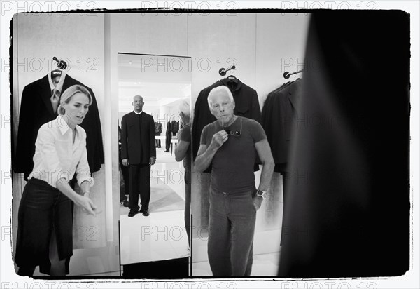 09/00/2003. **EXCLUSIVE** Giorgio Armani receives first the "Rodeo Drive Walk of Style" prize