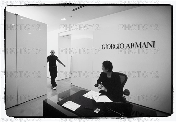 09/00/2003. **EXCLUSIVE** Giorgio Armani receives first the "Rodeo Drive Walk of Style" prize