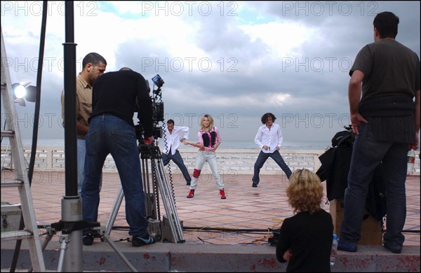 01/00/2004. French singer Priscilla shooting her new clip