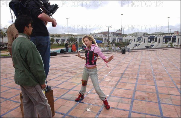 01/00/2004. French singer Priscilla shooting her new clip