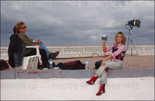 01/00/2004. French singer Priscilla shooting her new clip