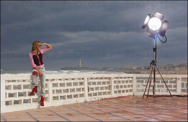 01/00/2004. French singer Priscilla shooting her new clip