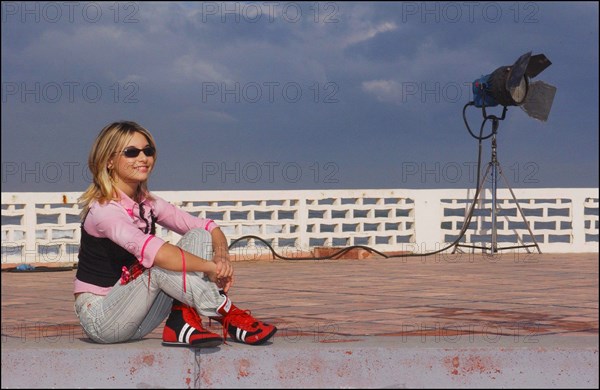 01/00/2004. French singer Priscilla shooting her new clip