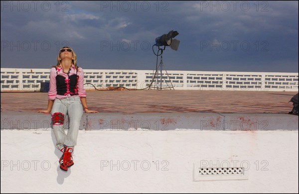 01/00/2004. French singer Priscilla shooting her new clip