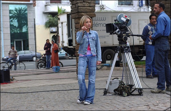 01/00/2004. French singer Priscilla shooting her new clip