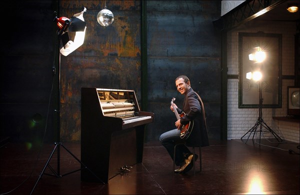 03/00/2004.  Close-up of French singer Calogero;