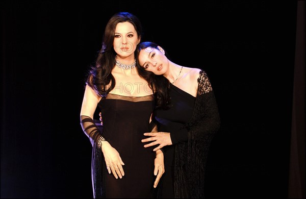 04/25/2005.  Monica Bellucci's wax likeness unveiled at the Grevin wax museum.