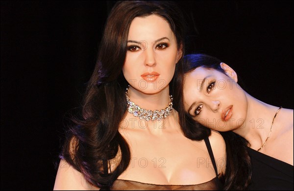 04/25/2005. EXCLUSIVE. Monica Bellucci's wax likeness unveiled at the Grevin wax museum.