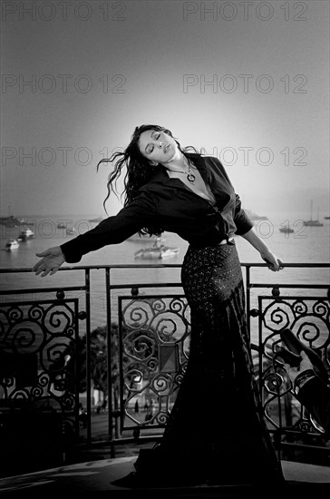 05/14/2005. EXCLUSIVE. 58th Cannes film festival: Monica Bellucci at the Hotel Martinez.