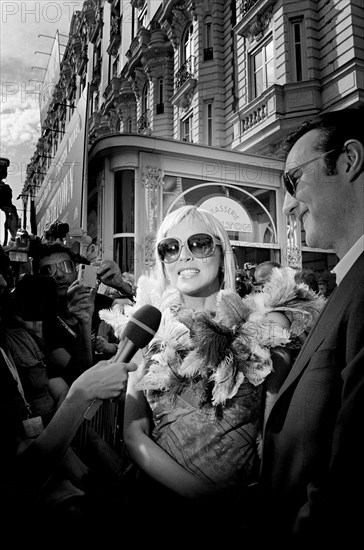 05/16/2005. 58th Cannes film festival - Sharon Stone pour Studio Magazine.