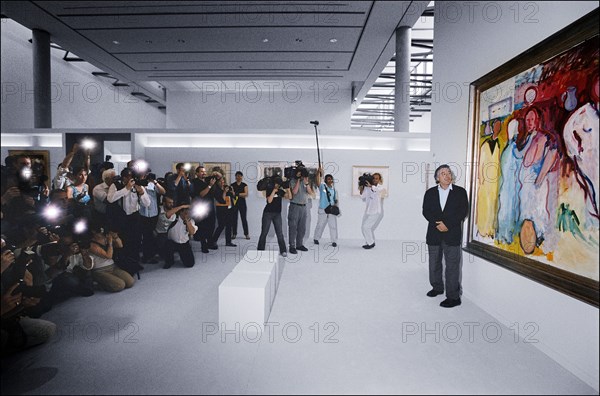 06/18/2005. American actor Robert De Niro opens exhibition of Robert De Niro Sr. paintings at La Piscine in Roubaix.