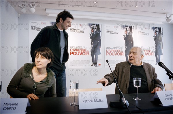 31/01/2006. Conference de presse du film "L'ivresse du pouvoir" de Claude Chabrol.