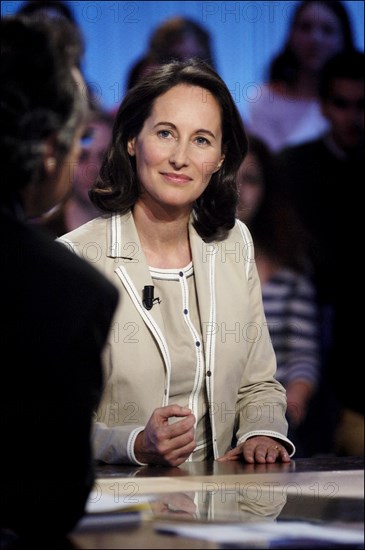 04/11/2006. Segolene Royal on Canal Plus talk show "Le Grand Journal."