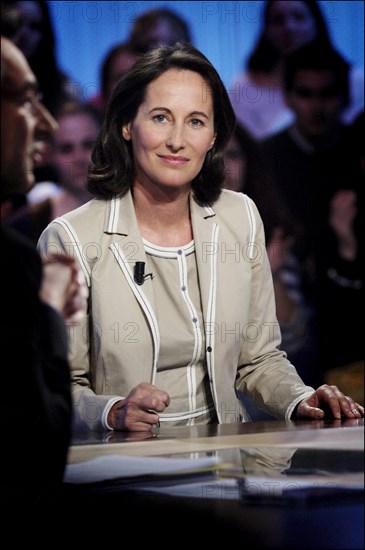 04/11/2006. Segolene Royal on Canal Plus talk show "Le Grand Journal."