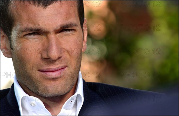 01/04/2004.  Close-up French soccer Zinedine Zidane