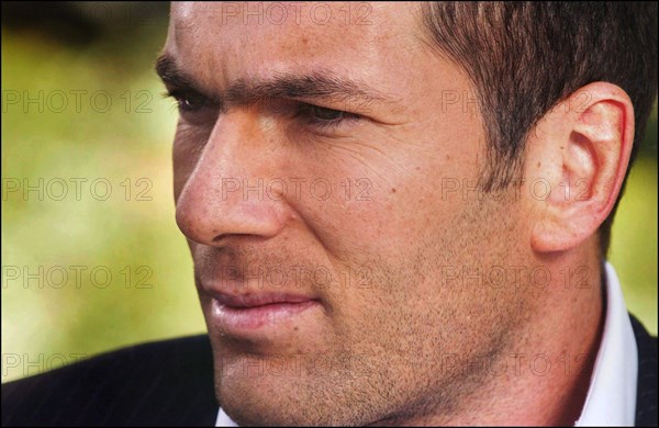 01/04/2004.  Close-up French soccer Zinedine Zidane