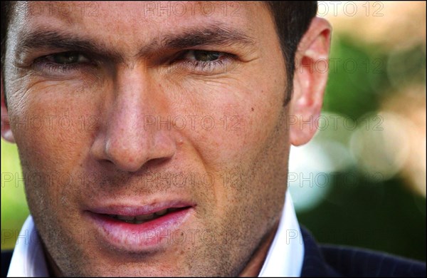 01/04/2004.  Close-up French soccer Zinedine Zidane