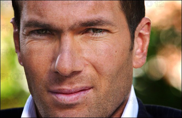 01/04/2004. EXCLUSIVE. Close-up French soccer Zinedine Zidane