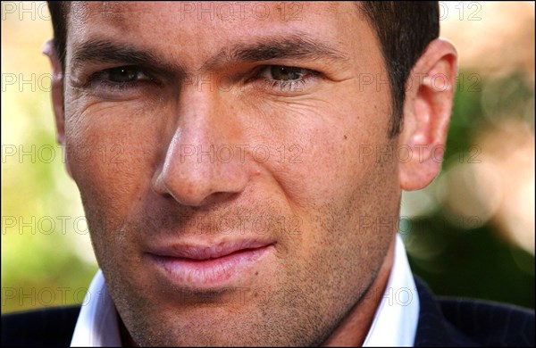 01/04/2004.  Close-up French soccer Zinedine Zidane