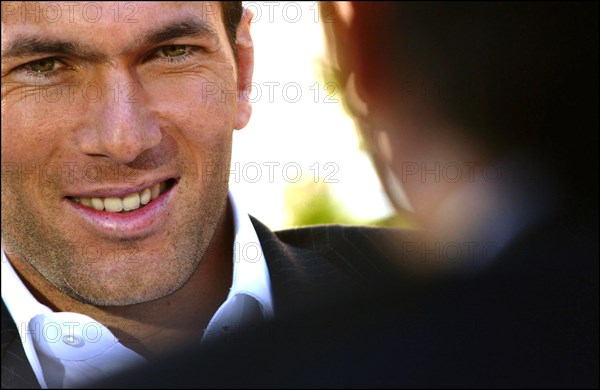 01/04/2004.  Close-up French soccer Zinedine Zidane