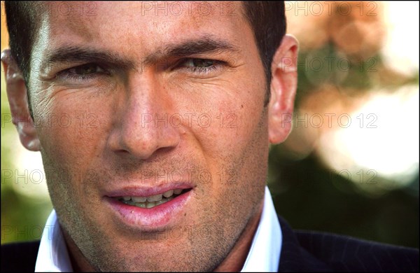 01/04/2004.  Close-up French soccer Zinedine Zidane