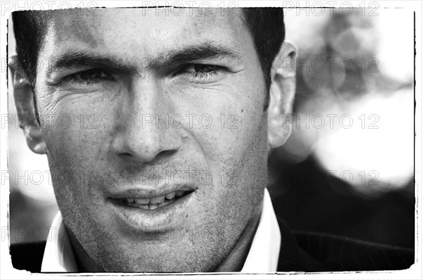 01/04/2004.  Close-up French soccer Zinedine Zidane