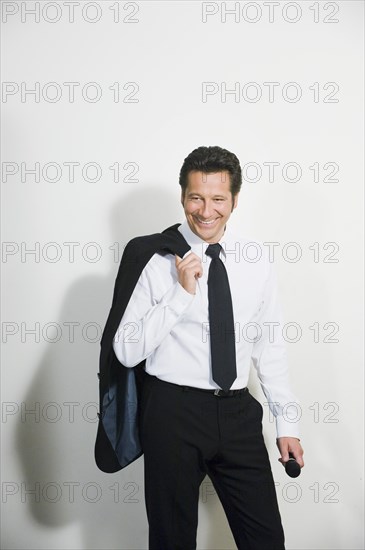 04/01/2008. French stand-up comedian Laurent Gerra performs his new show.