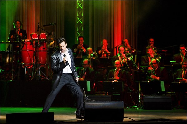 04/01/2008. French stand-up comedian Laurent Gerra performs his new show.