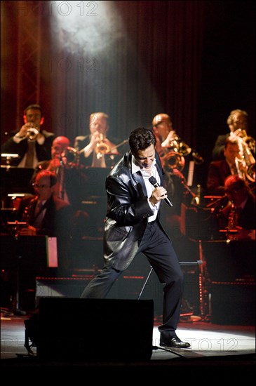 04/01/2008. French stand-up comedian Laurent Gerra performs his new show.