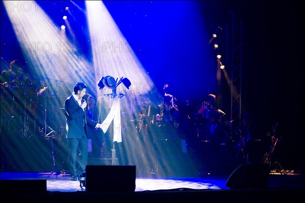 04/01/2008. French stand-up comedian Laurent Gerra performs his new show.