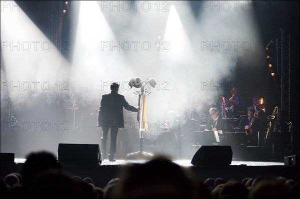 04/01/2008. French stand-up comedian Laurent Gerra performs his new show.