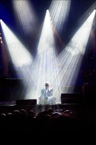 04/01/2008. French stand-up comedian Laurent Gerra performs his new show.